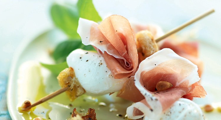 Jambon cru mozzarella